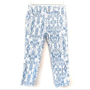 💙3/$25 CHICO’S Platinum Crop Tribal Print Pants- XS/2